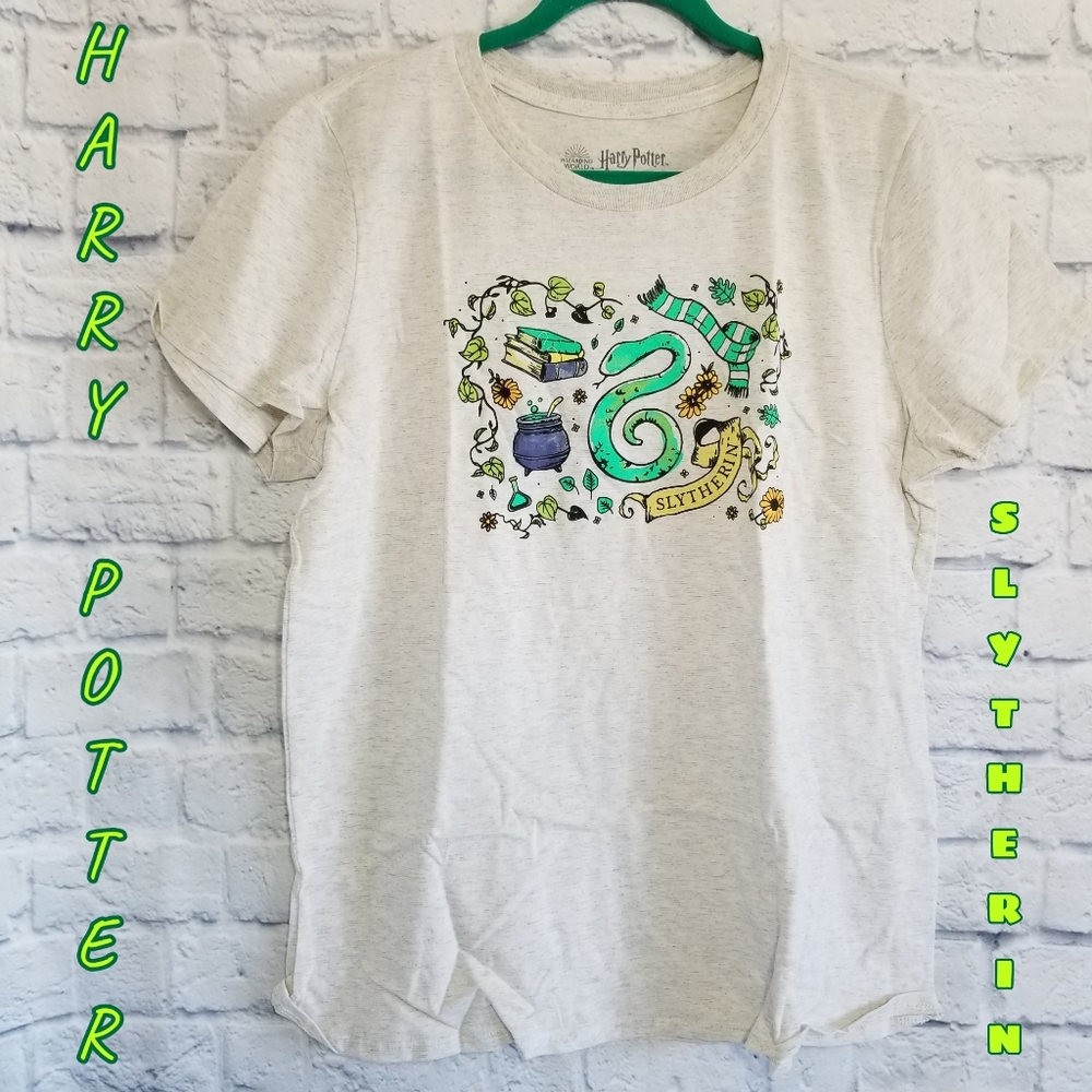 Harry Potter Hogwarts Slytherin House Icons Wizarding World Tee Shirt New XXL
